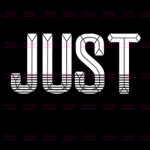 برچسب حرارتی DTF نوشته JUST سفید